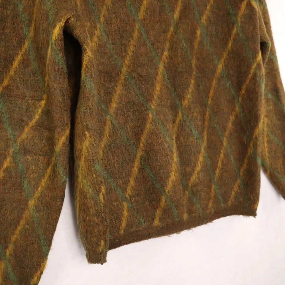 Vintage Alexander's Worsted Wool/Mohair Blend Sweater Women's XL Brown Pullover - Picture 3 of 10